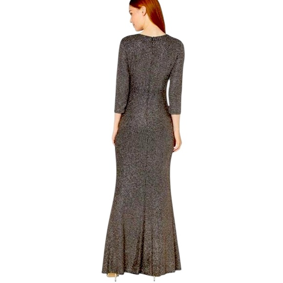 NWT Calvin Klein Womens Shimmer Cut Out Evening Dress Size 2 - Picture 4 of 14